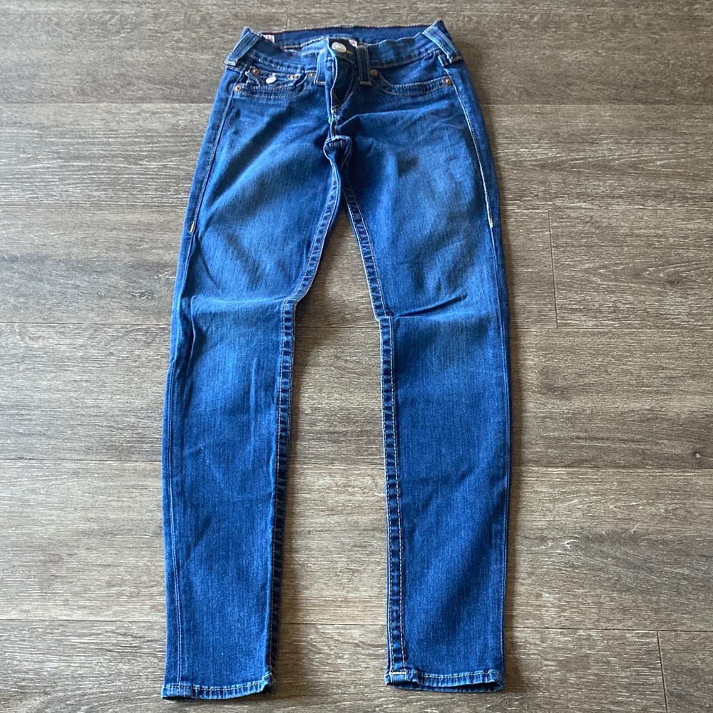 True Religion Women's Deep Blue Misty Skinny Jeans